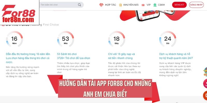 Hướng dẫn tải app For88 cho những anh em chưa biết